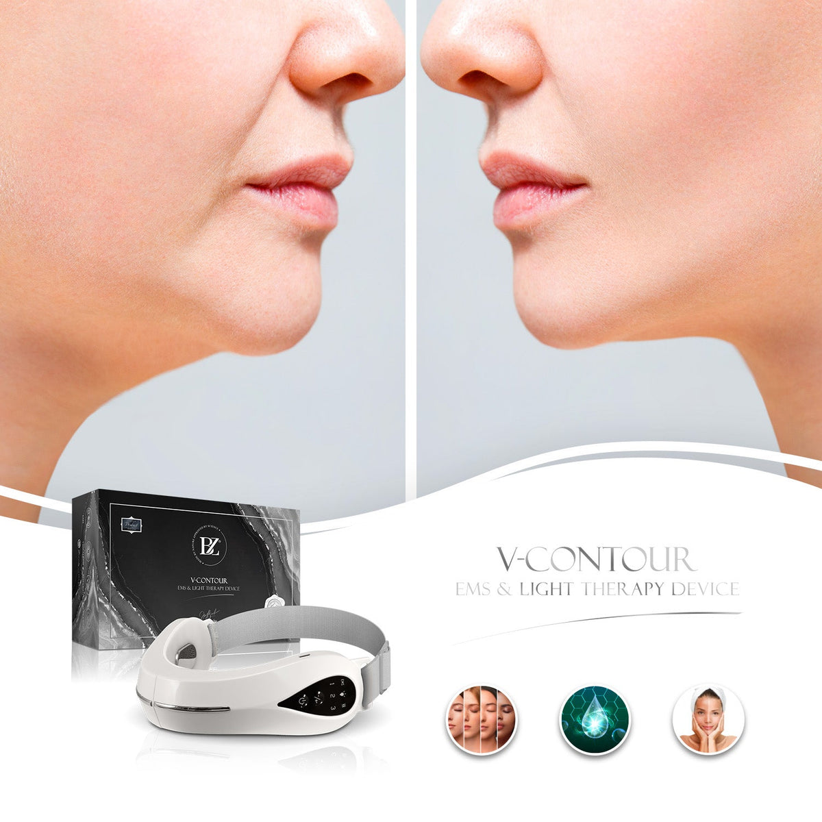 V-Contour EMS & Light Therapy Device