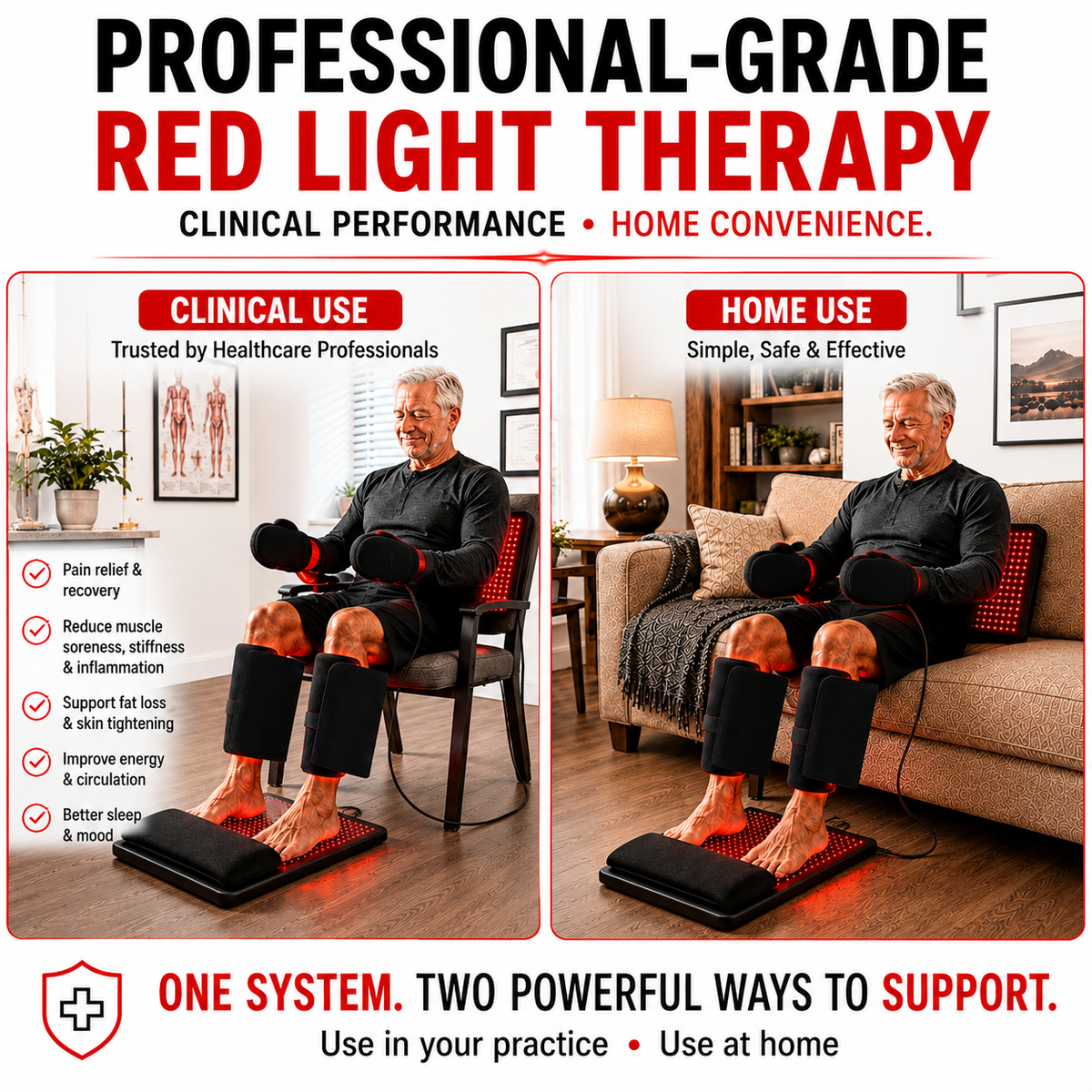 Red Light Pro Devices Nerve and Circulation Support Kit for Hands and Feet – 6 Devices Total LEDs: 5,616